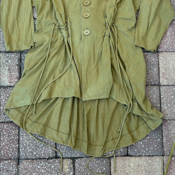 Vintage 90’s BLUE FISH Organic Cotton Hand Painted Button-Up Boho Jacket - Picture 14 of 15